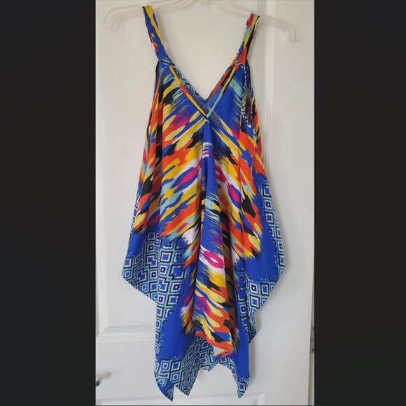 Jaquline Handkerchief Asymmetrical Boho Top Large - Picture 1 of 3
